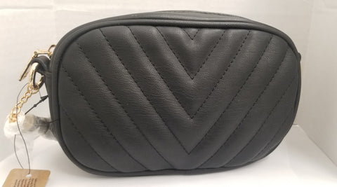 Black crossover clutch bag