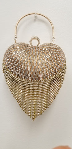 Chic Heart shape bling bag