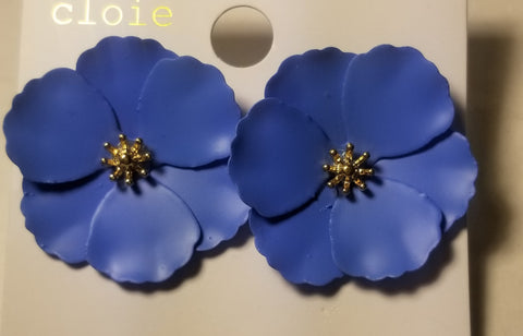 Petal earrings (blue)