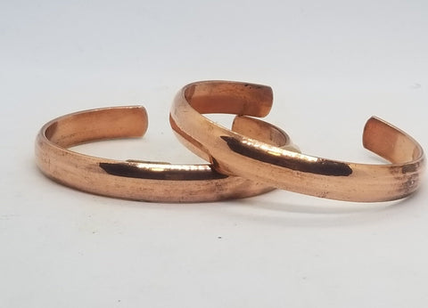 Copper bangels and chain bracelets