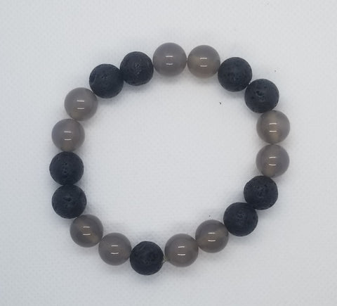 Lava and smoky quartz