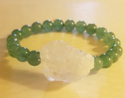 Aventurine and crystal quartz