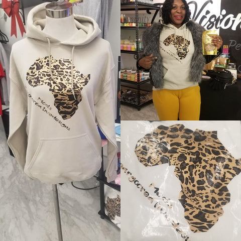 Africa hoodie (cheeta print)