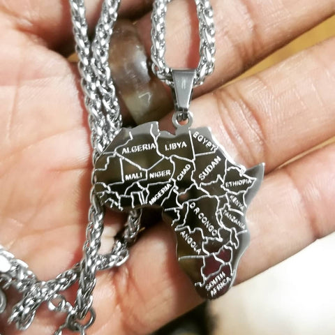 Africa map Necklace
